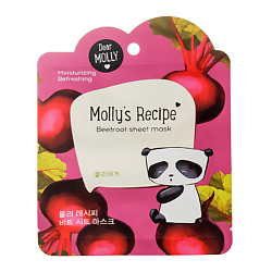 DEAR MOLLY Тканевая маска "Рецепты Молли. Свекла" Molly`s Recipe