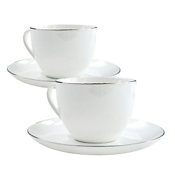 Чайная пара, набор из 2 чашек с блюдцем