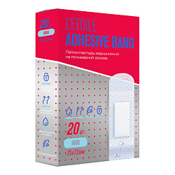 ЛЭТУАЛЬ Лейкопластырь медицинский Letoile Adhesive band 25х72 мм