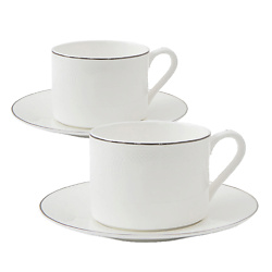 Чайная пара, набор из 2 чашек с блюдцем