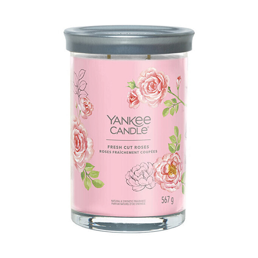 YANKEE CANDLE Ароматическая свеча Fresh Cut Roses купить по цене 3554 ...