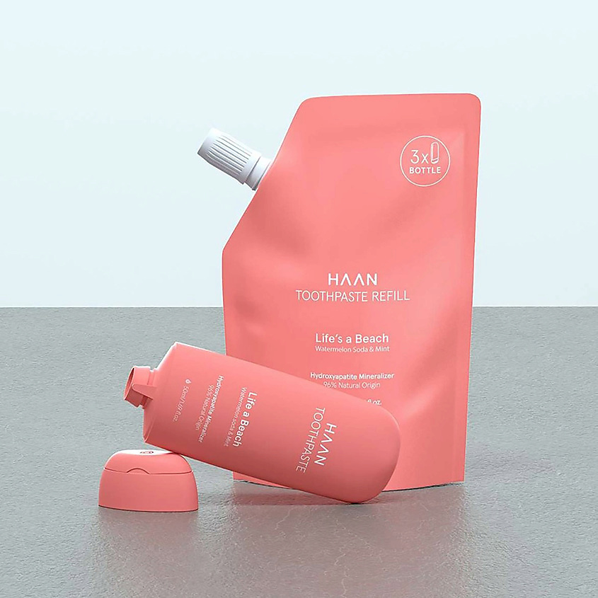 HAAN Зубная паста с пребиотиками "Душистый чай и мята" в рефилле Toothpaste Life's A Beach – фото 3