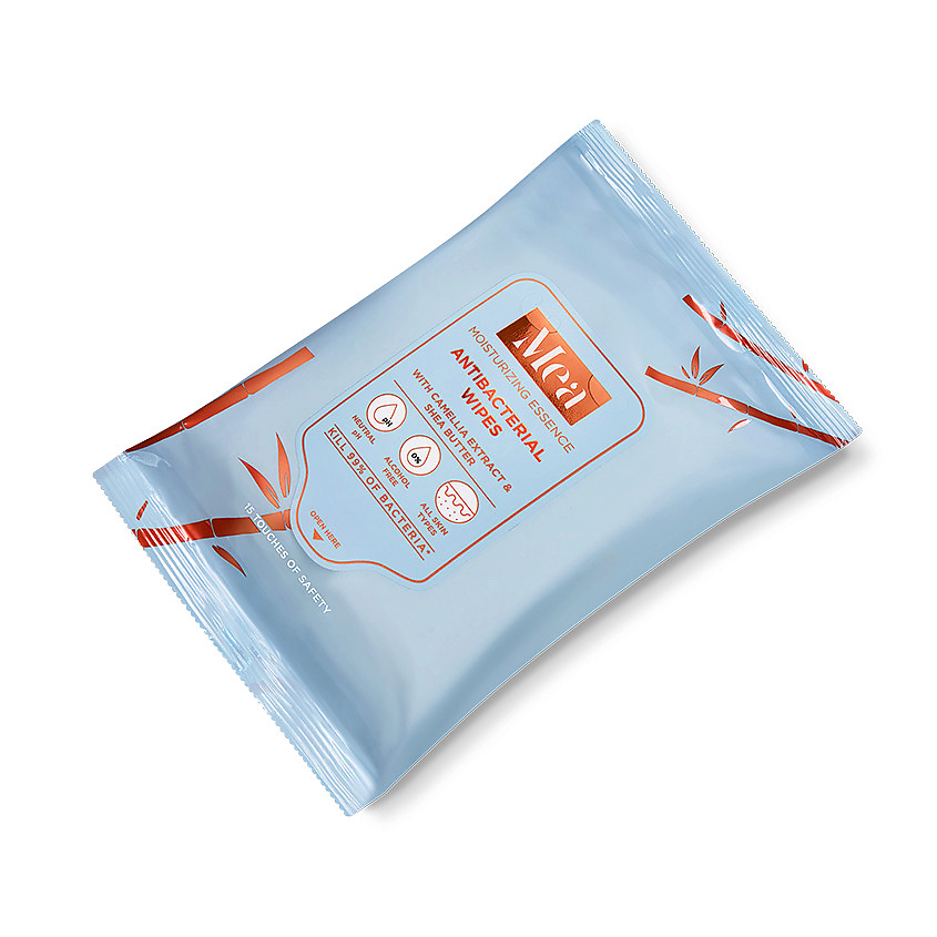 MEA Салфетки влажные антибактериальные с экстрактом камелии и маслом ши Moisturizing Essence – фото 2