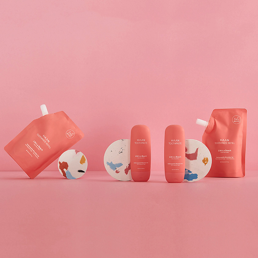 HAAN Зубная паста с пребиотиками "Душистый чай и мята" в рефилле Toothpaste Life's A Beach – фото 2