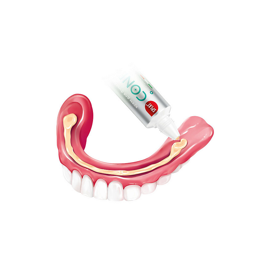 SPLAT Крем для всесторонней фиксации зубных протезов с нейтральным вкусом Confident Fix – фото 4