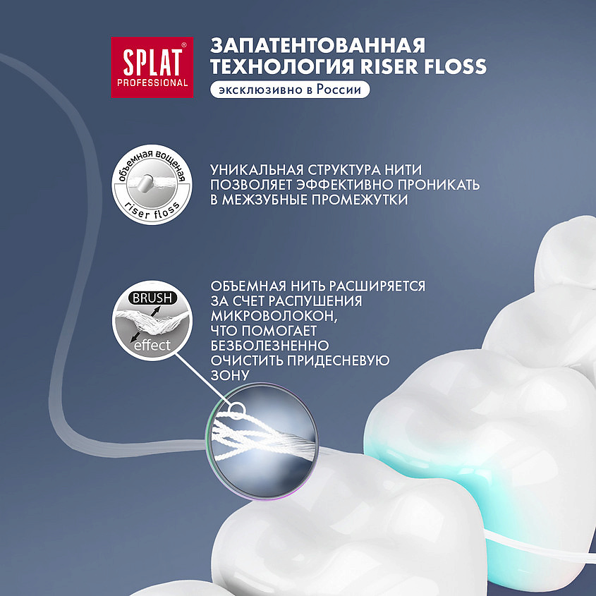 SPLAT Объемная зубная нить с ароматом клубники Professional DentalFloss – фото 5
