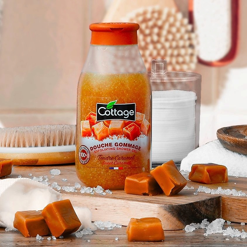 COTTAGE Гель для душа отшелушивающий Exfoliating Shower Gel – Sweet Caramel – фото 4