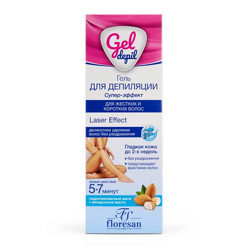 Изображение товара Гель для депиляции FLORESAN супер-эффект 100 мл гидролизованный шелк аргана миндаль