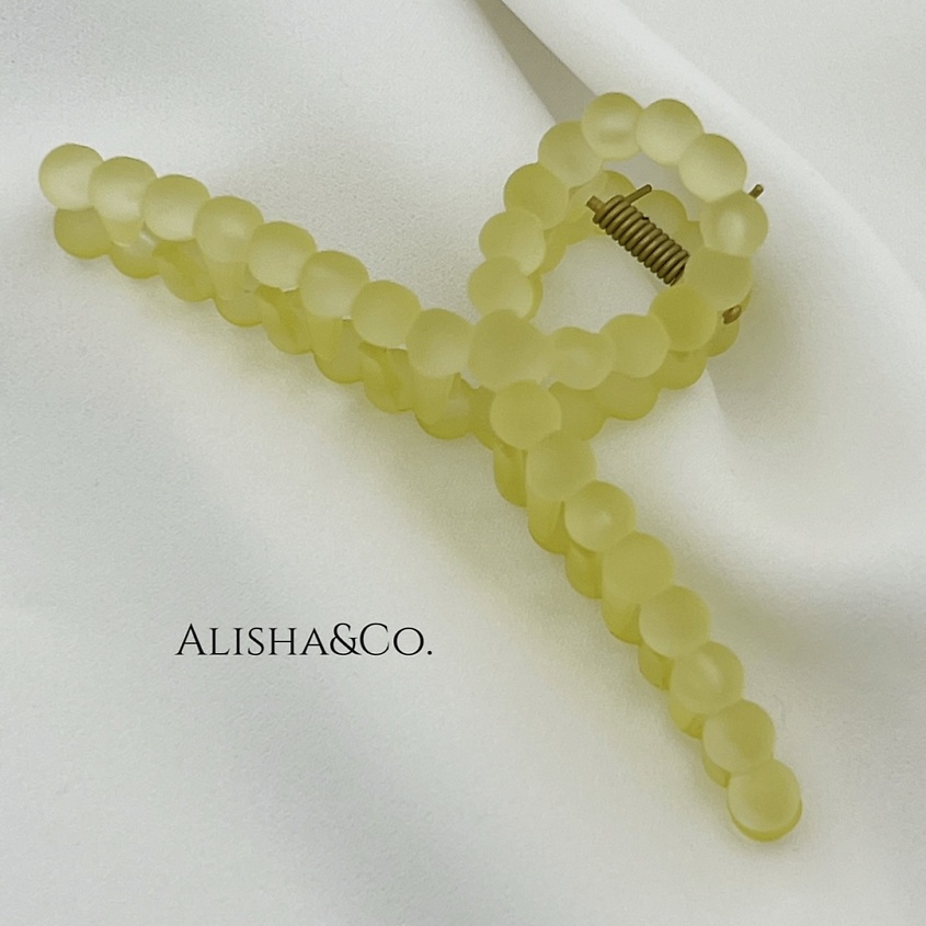 Изображение товара ALISHA&CO. Крабик для волос большой Juicy Bubbles Lemon светло-желтый