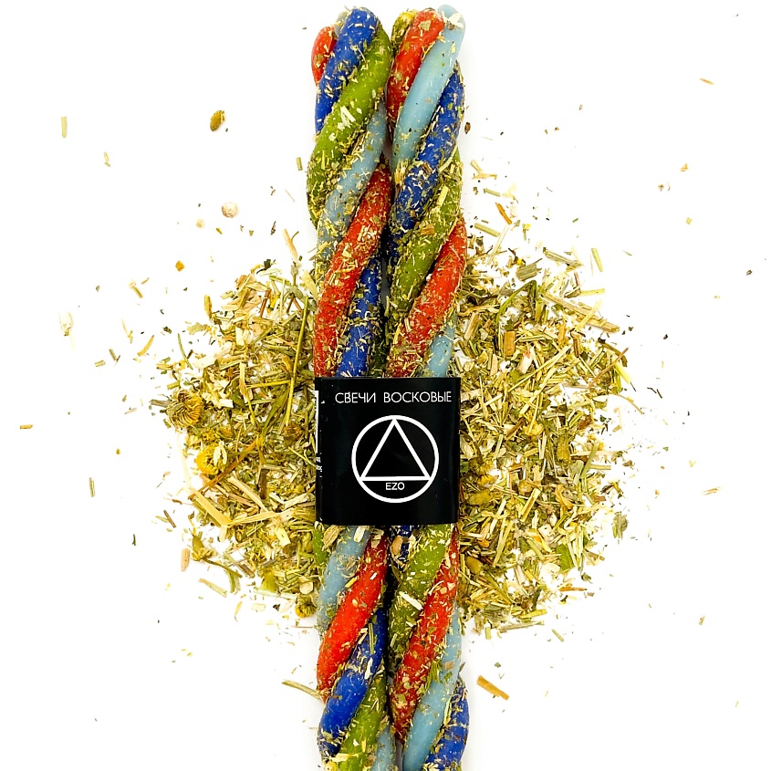 Изображение товара Свечи восковые скрутка с травами для магических ритуалов 2 шт. ЭЗО