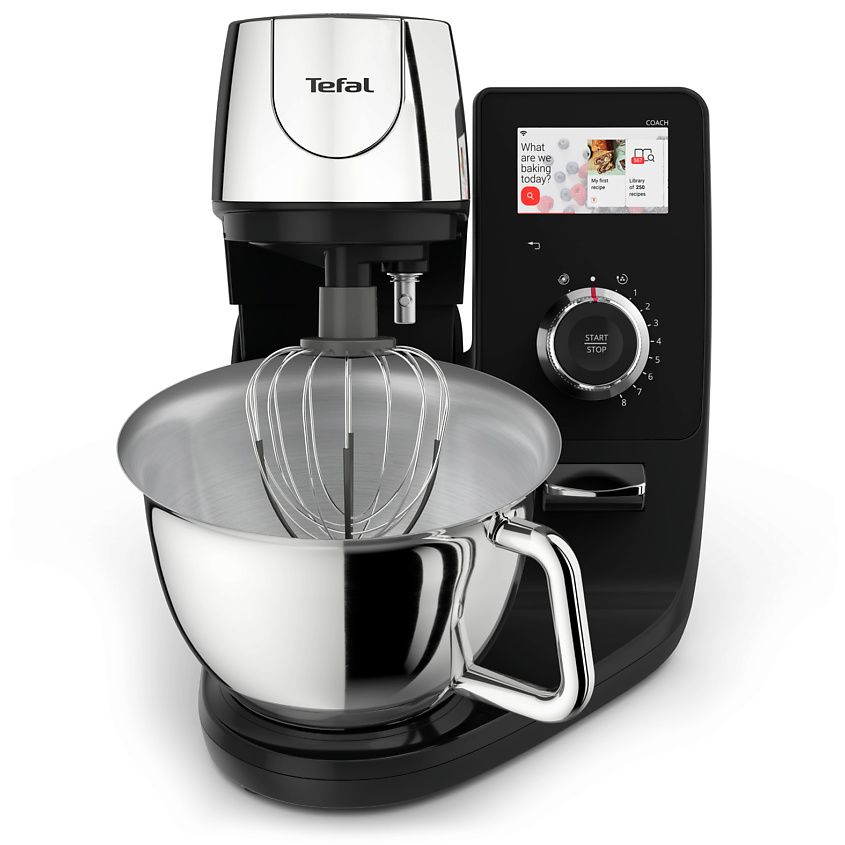 Изображение товара TEFAL Кухонная машина I-Coach Touch QB951DF0, c чашей 5,5 л, LCD дисплеем, 8 скоростями, импульсным режимом, планетарное смешивание