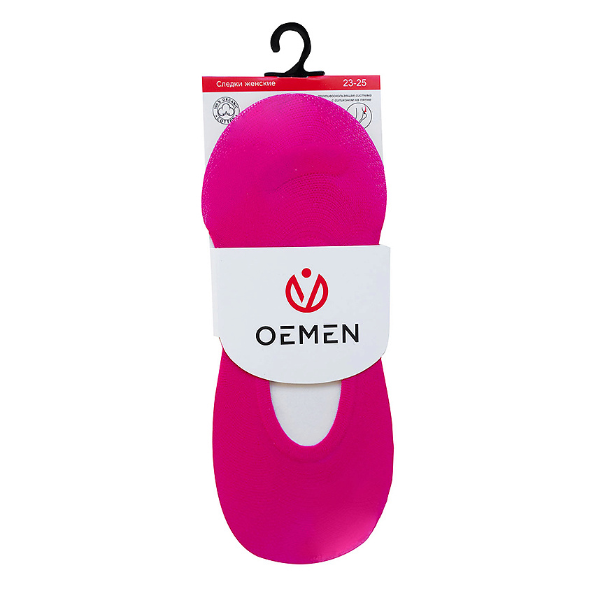 Изображение товара OEMEN Подследники женские полиамидные KP006 ярко-розовый, Размер 23-25