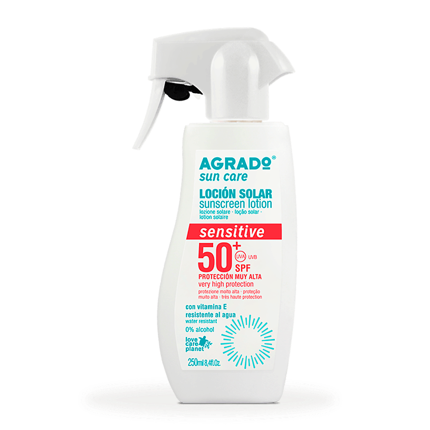 Изображение товара AGRADO Солнцезащитный лосьон для чувствительной кожи SPF50+, 250мл
