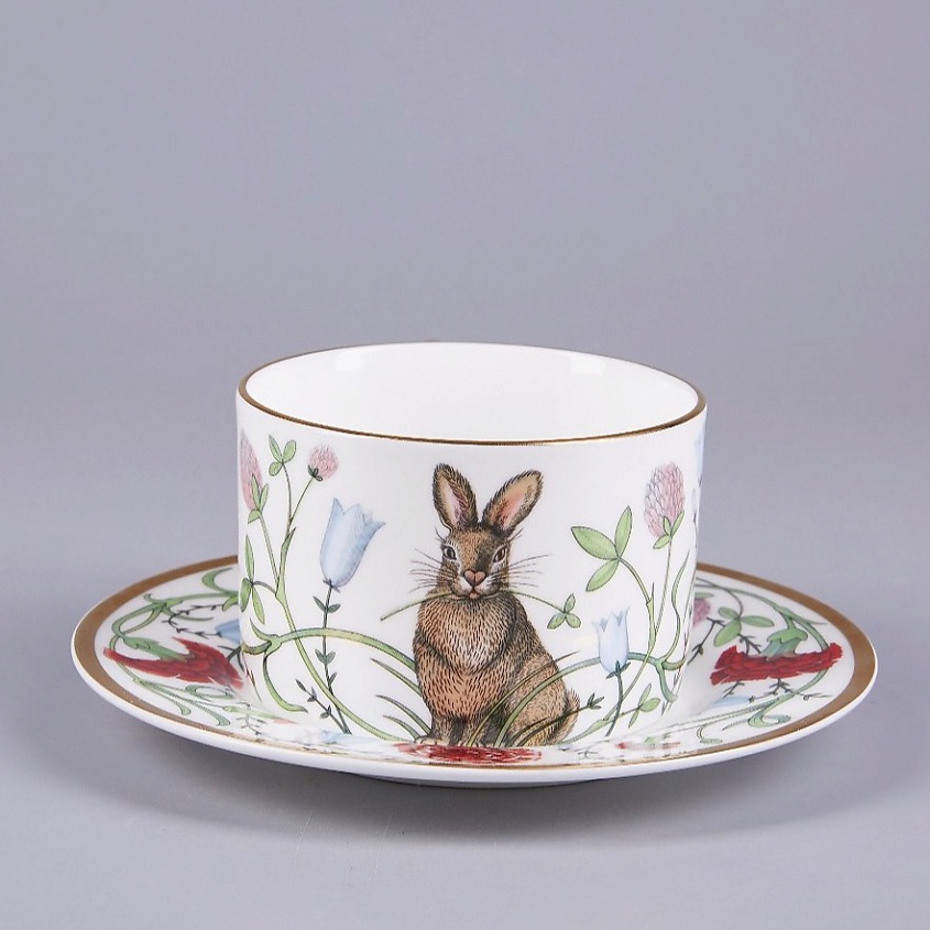 Изображение товара ИМПЕРАТОРСКИЙ ФАРФОРОВЫЙ ЗАВОД Чашка с блюдцем чайная "Сад Алисы", 1 шт.