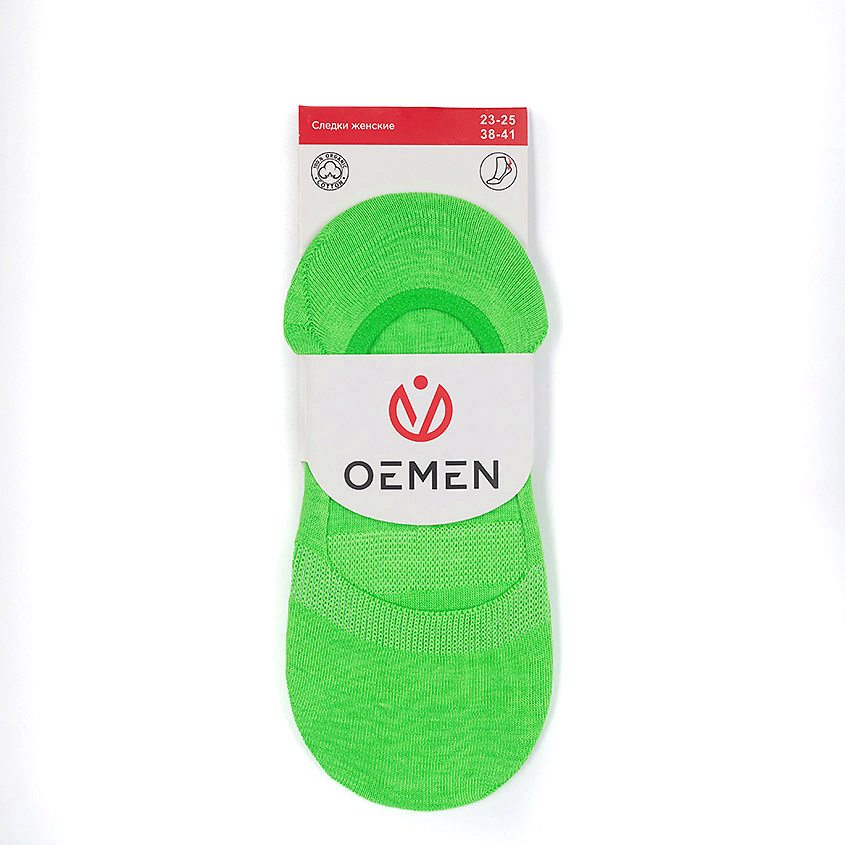 Изображение товара OEMEN Следки с силиконом женские PW154 салатовый, Размер 23-25