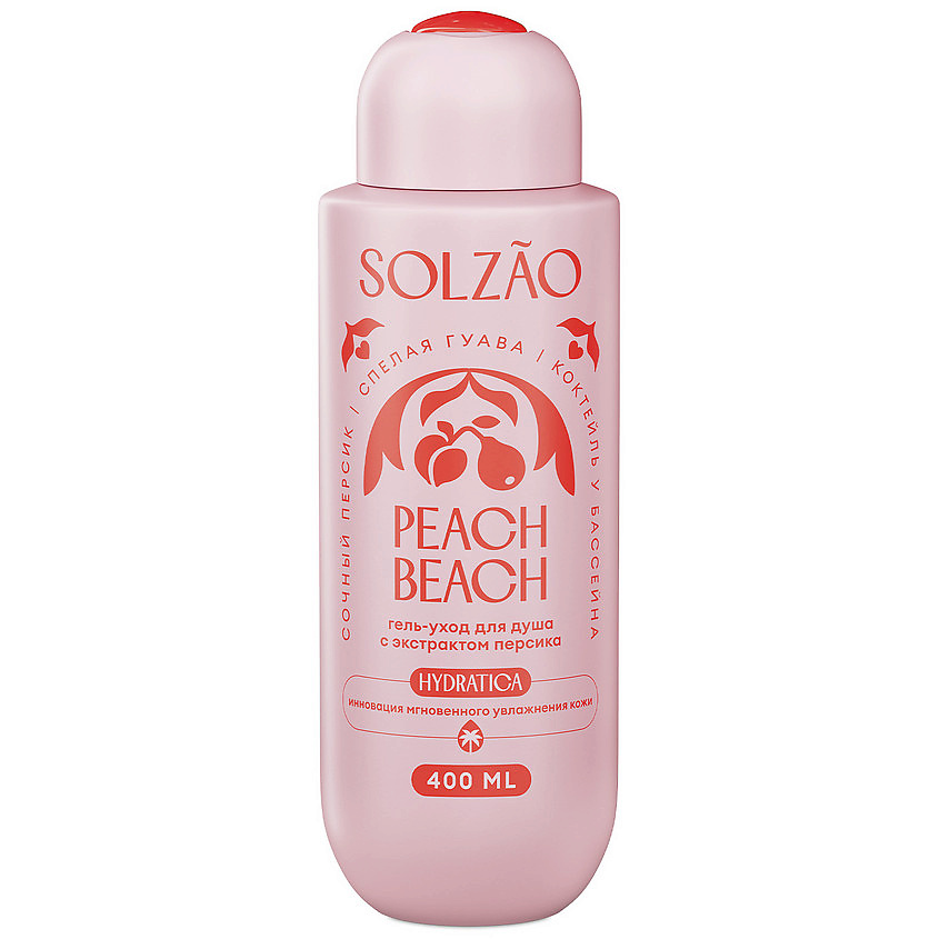 Изображение товара SOLZAO Гель-уход для душа с экстрактом персика Peach Beach, 400 мл
