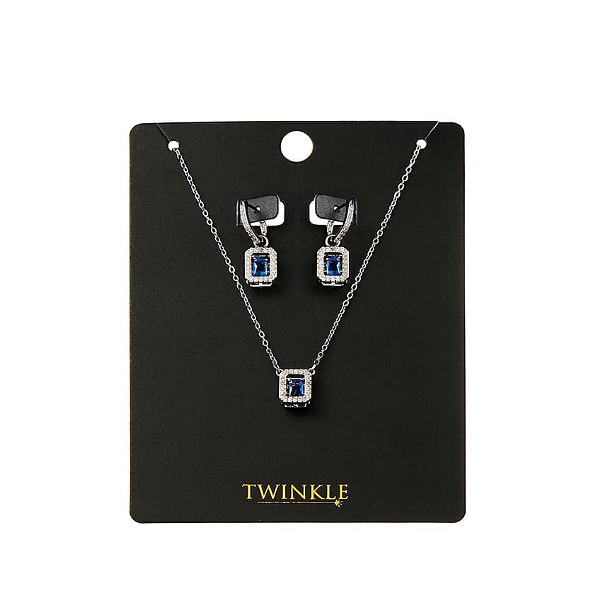 Изображение товара TWINKLE Набор: серьги и ожерелье Blue Dream, 1 пара + 1 шт