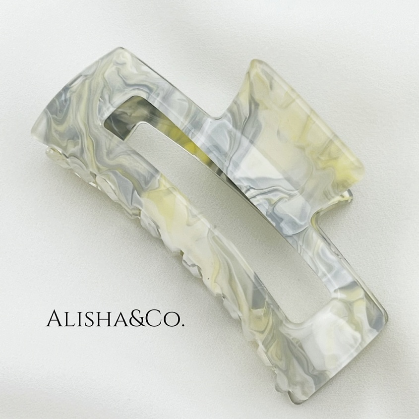 Изображение товара ALISHA&CO. Крабик для волос средний Акварель, Желтый