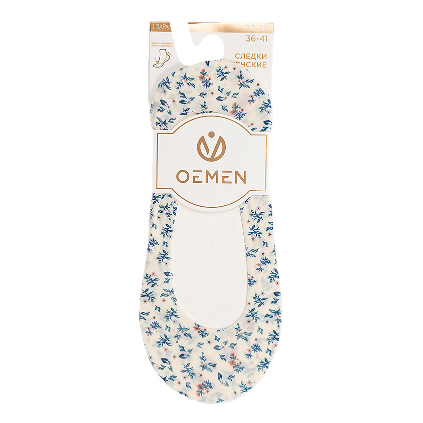 Изображение товара Следки женские полиамидные PW656 молочный с силиконовой вставкой