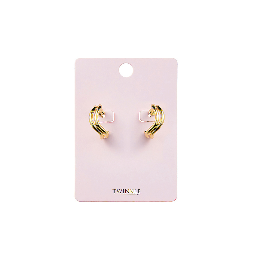 Изображение товара TWINKLE Серьги Golden Illusion из латуни с эффектом иллюзии 499 рублей
