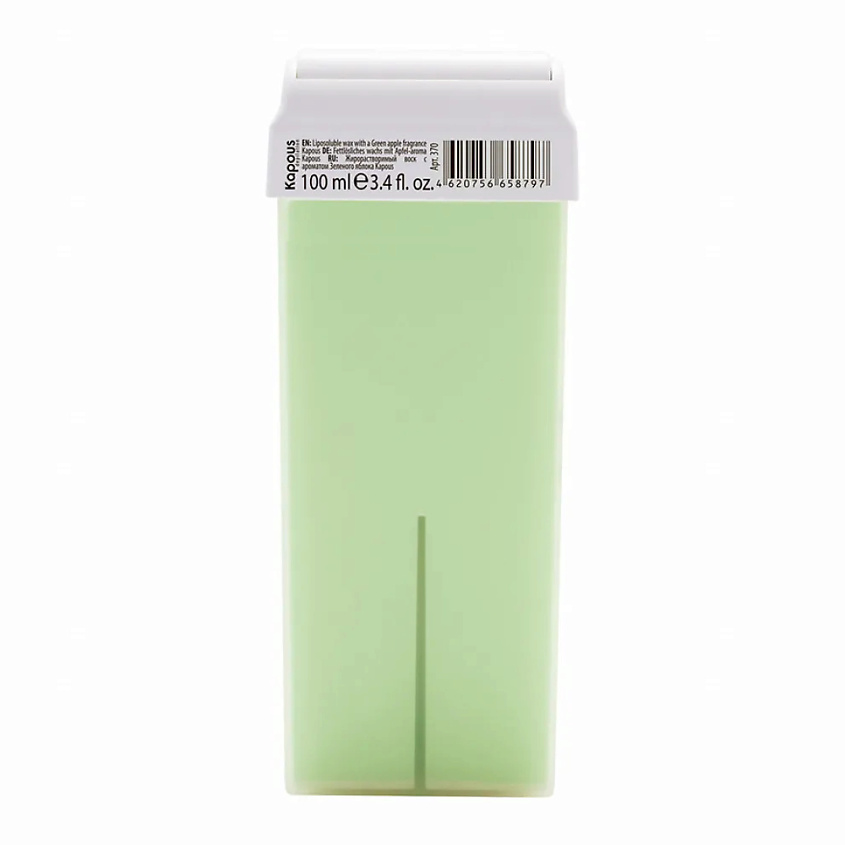 Изображение товара Жирорастворимый воск с ароматом Зеленого яблока 100 мл для депиляции KAPOUS