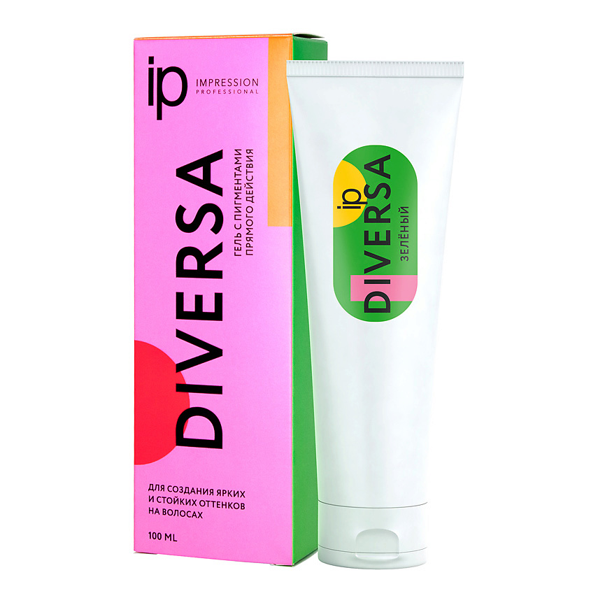 Изображение товара IMPRESSION PROFESSIONAL Гель с пигментами прямого действия DIVERSA, Зеленый, 100 мл