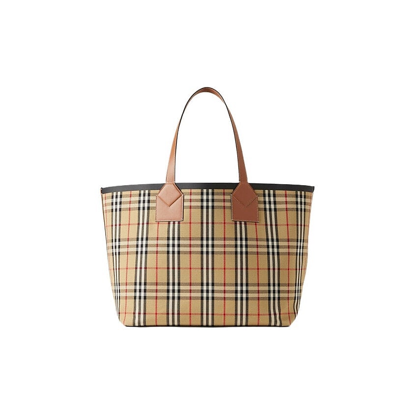 Изображение товара BURBERRY Сумка Cotton With Calfskin Tote Bag, цвет: Мультиколор, размер: One Size
