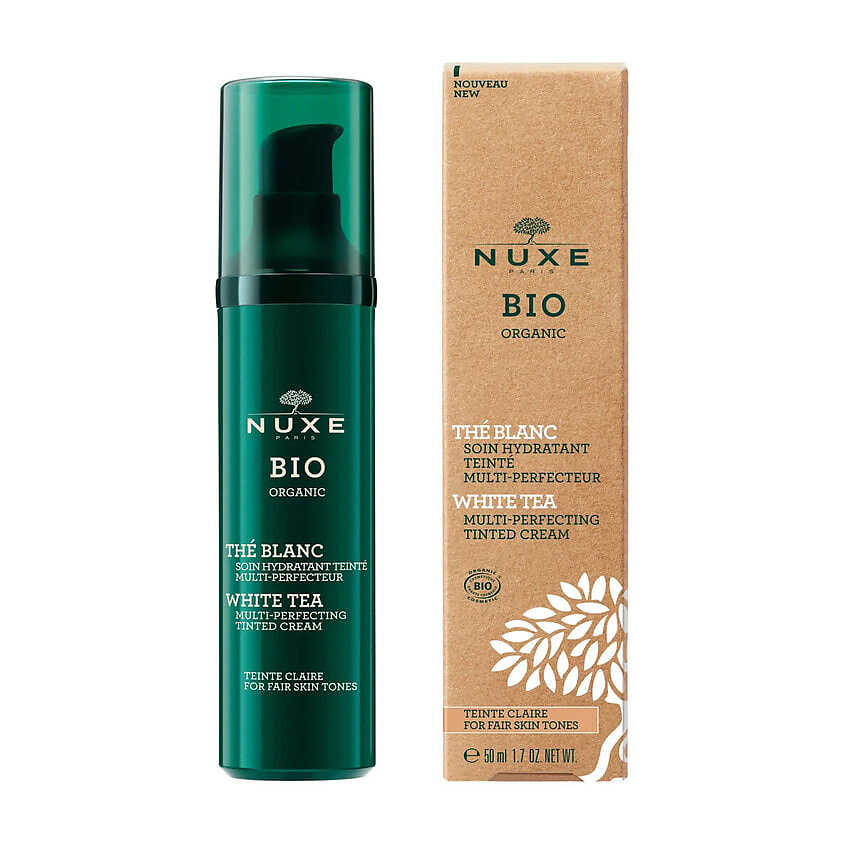 Изображение товара NUXE Тонирующий крем Bio White Tea Multi-Perfecting Tinted Cream, Fair Skin