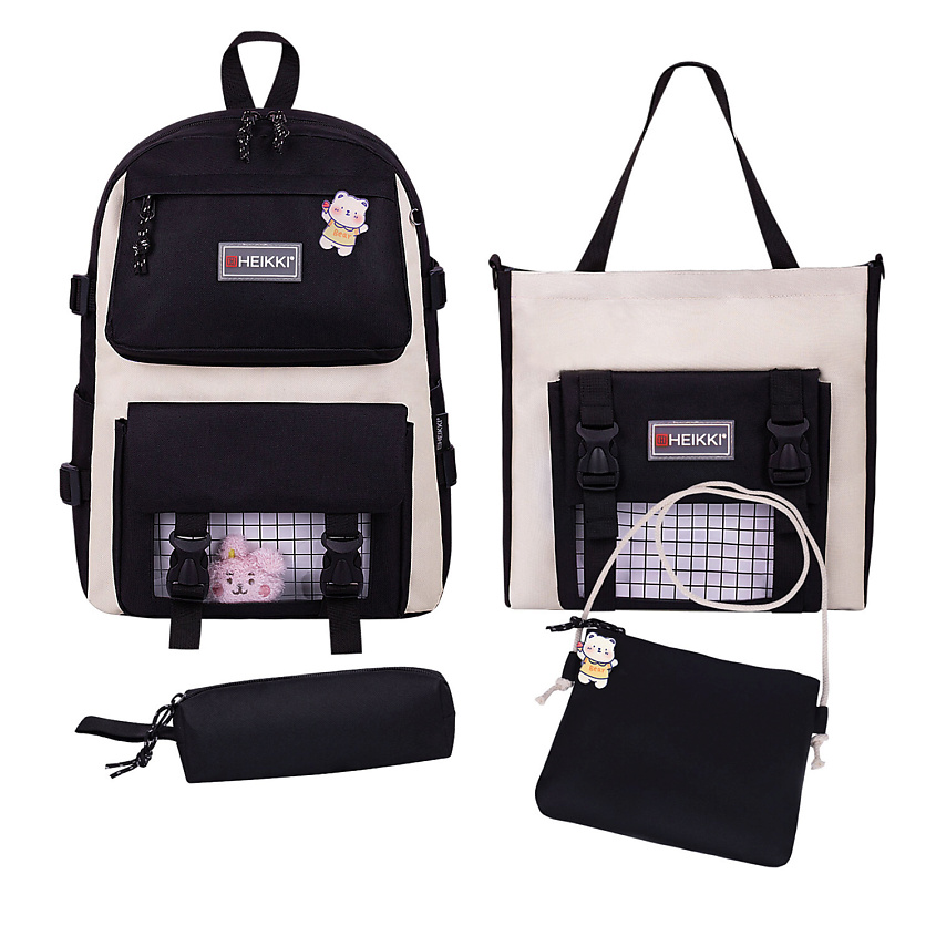 Изображение товара HEIKKI Рюкзак COMBO, сумка-шоппер, косметичка, пенал В ПОДАРОК, цвет: Мультиколор, размер: 42