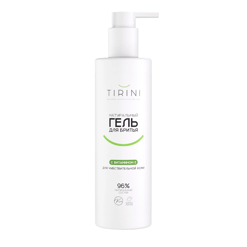 Изображение товара TIRINI Натуральный гель для бритья с витамином Е для чувствительной кожи, 1 шт.