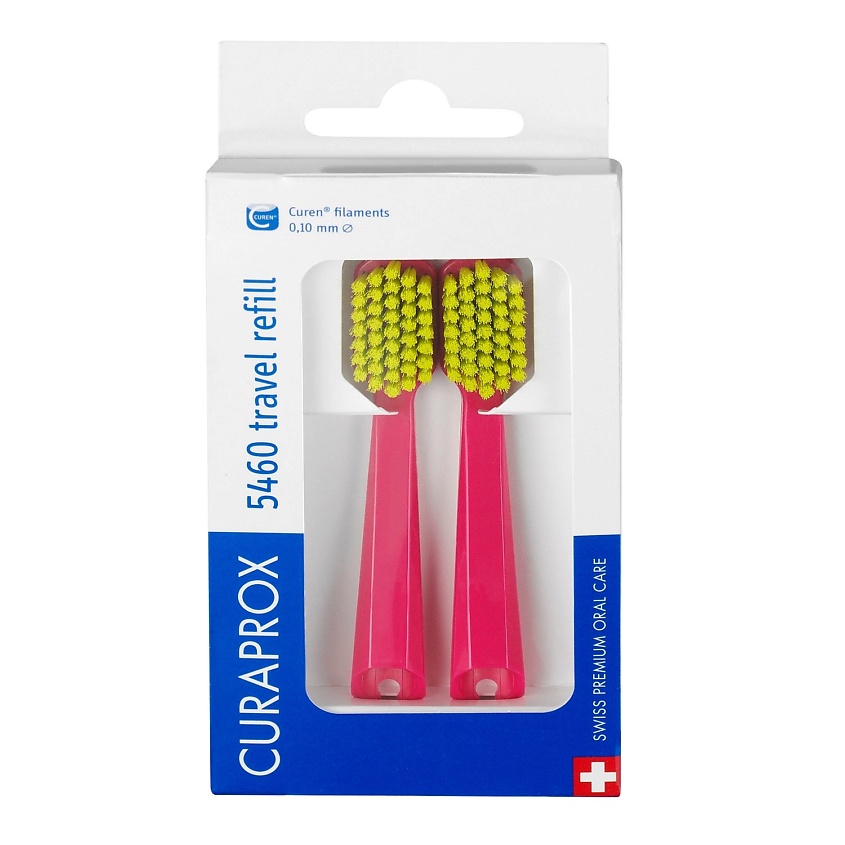 Изображение товара CURAPROX Сменные зубные щетки СS 5460 (2 шт.) для дорожного набора BE YOU, Красный