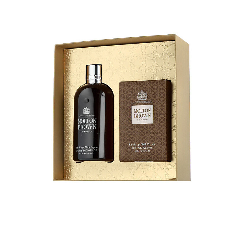 Изображение товара MOLTON BROWN Набор Re-Charge Black Pepper: Гель для душа + Мыло-скраб, 300 мл + 250 г