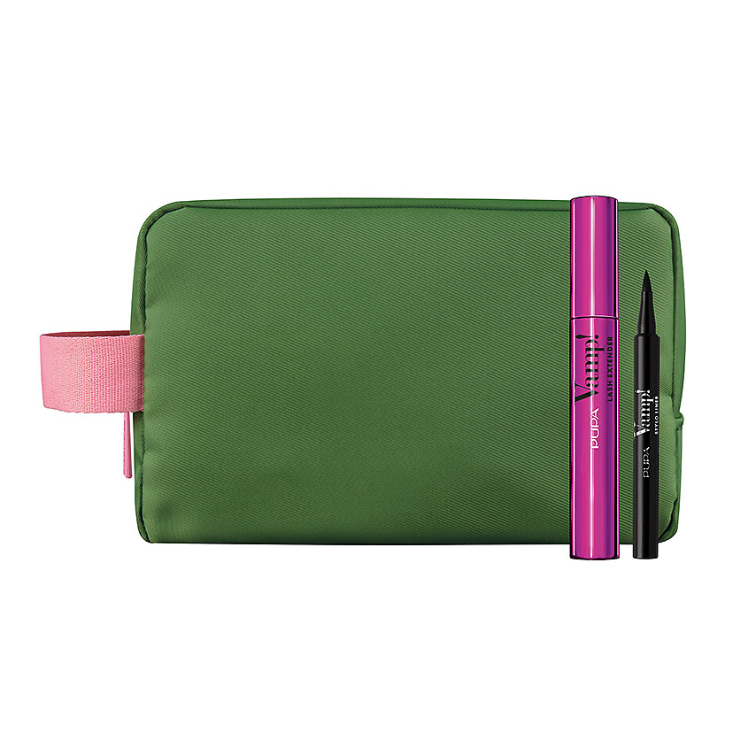 Изображение товара PUPA Подарочный набор с тушью для ресниц и подводкой для глаз с модным аксессуаром Vamp! Lash Extender, 14 мл + 1,1 мл + 1 шт