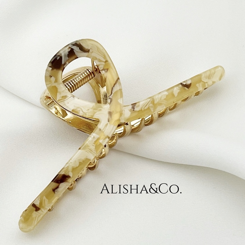 Изображение товара ALISHA&CO. Крабик для волос металлический To be blossom, Желтый