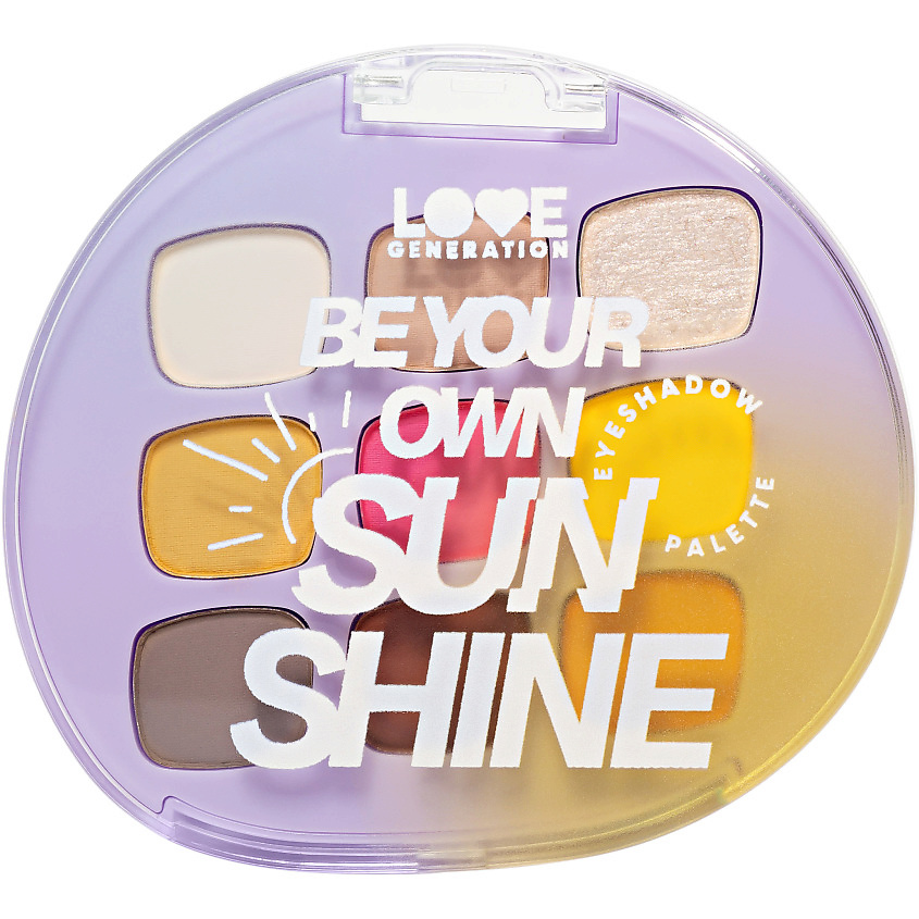 Изображение товара Палетка теней для век LOVE GENERATION Be your own sunshine 9 оттенков 7,2 г