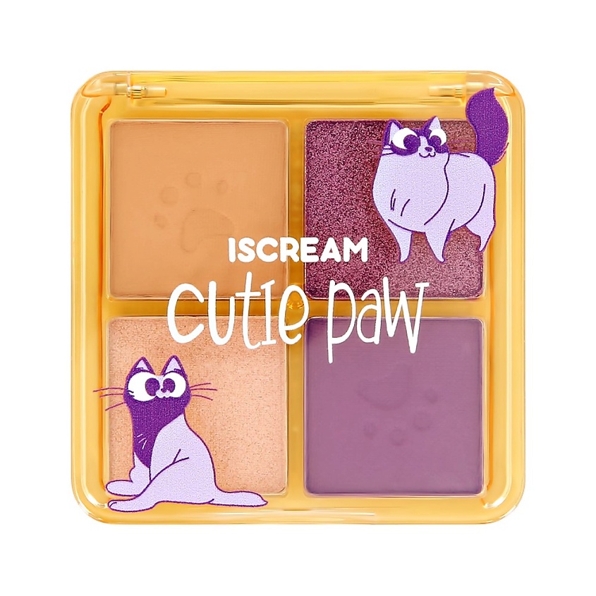 Изображение товара ISCREAM Палетка теней для век CUTIE PAW, тон 01-04