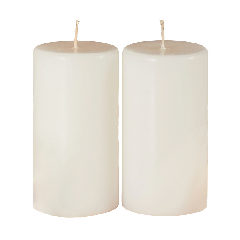 Изображение товара Набор свечей ЖИВОЙ КРЫМ пеньковых декоративных белых 2 шт