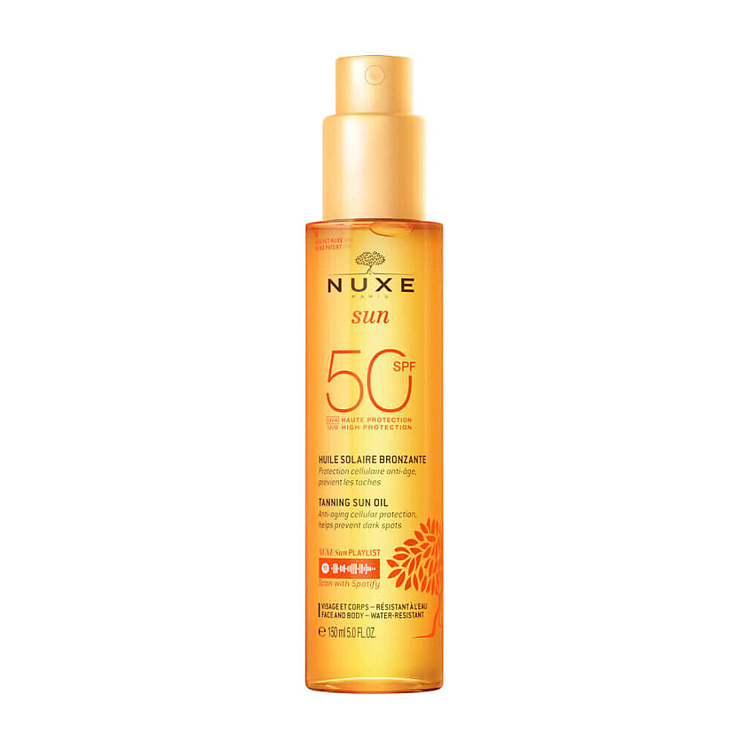 Изображение товара NUXE Масло для лица и тела Sun Tanning Oil for Face and Body SPF50, 150 мл