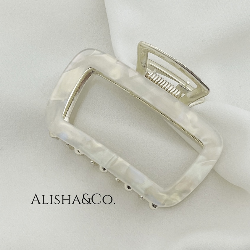 Изображение товара ALISHA&CO. Крабик для волос металлический Unique, Перламутровый