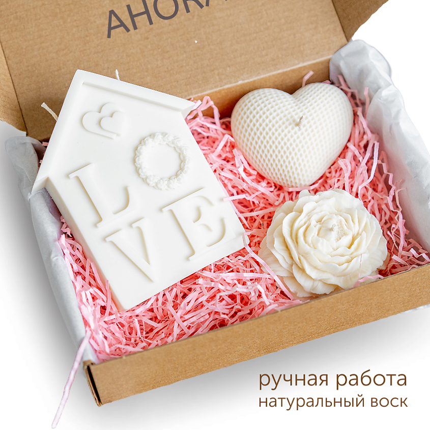 Изображение товара AHORA Набор свечей декоративных подарочный для дома, 2 шт.