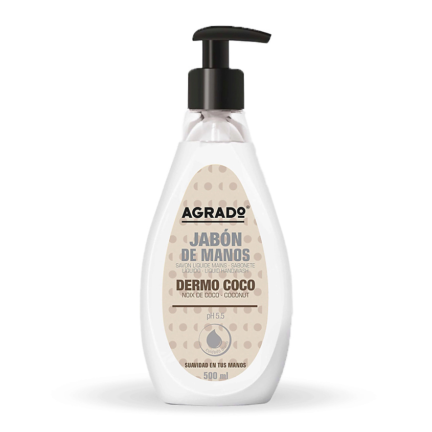 Изображение товара Жидкое мыло для рук AGRADO Dermo Coconut 500мл с тропическим ароматом кокоса