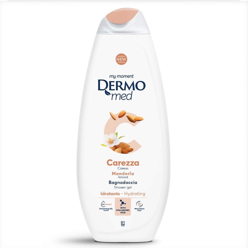 Изображение товара Гель для душа DERMOMED CARESS с миндалем 750 мл для всей семьи