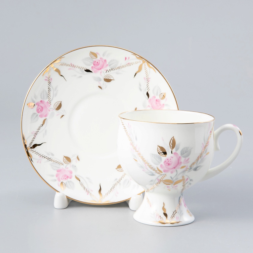 Изображение товара ИМПЕРАТОРСКИЙ ФАРФОРОВЫЙ ЗАВОД Чашка с блюдцем кофейная "Галантный", 1 шт.