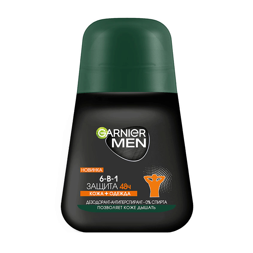 Изображение товара GARNIER Дезодорант-антиперспирант роликовый для тела мужской 6-в-1 защита 48ч Men, 50 мл
