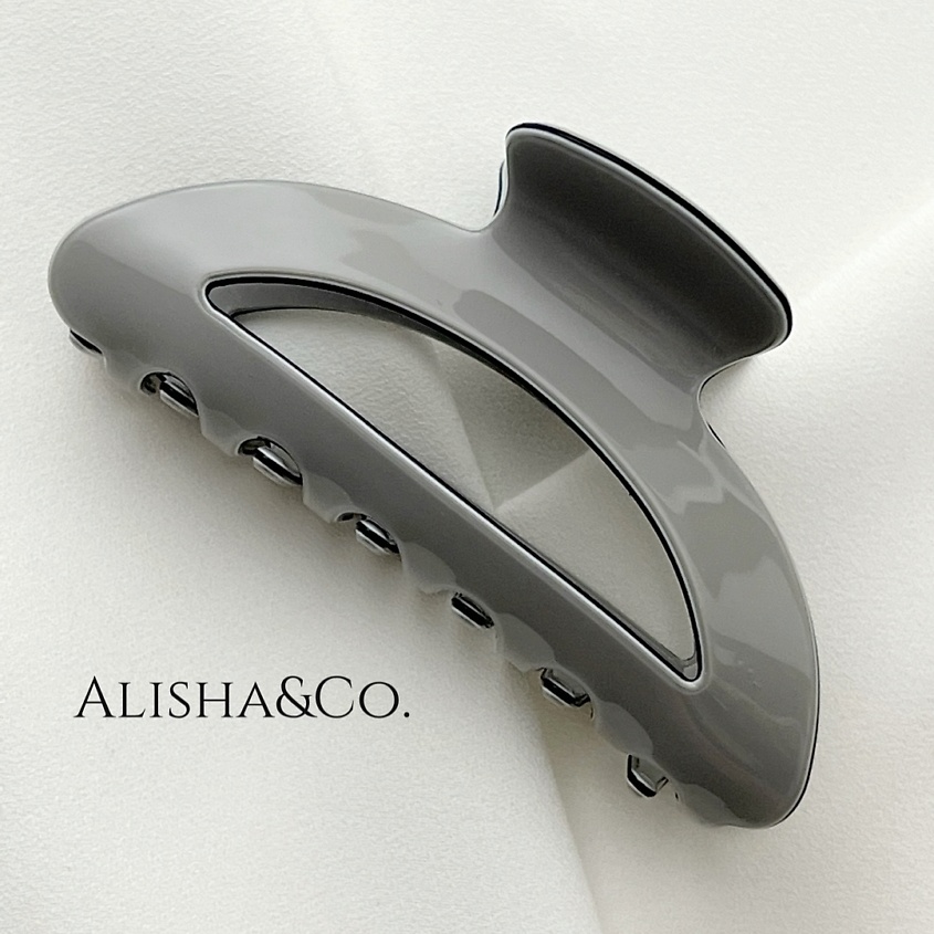 Изображение товара ALISHA&CO. Крабик для волос средний Vintage средний, Серый