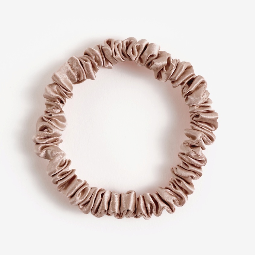 Изображение товара Шелковая резинка для волос мини Персиковая POEM D'AMOUR органический шелк