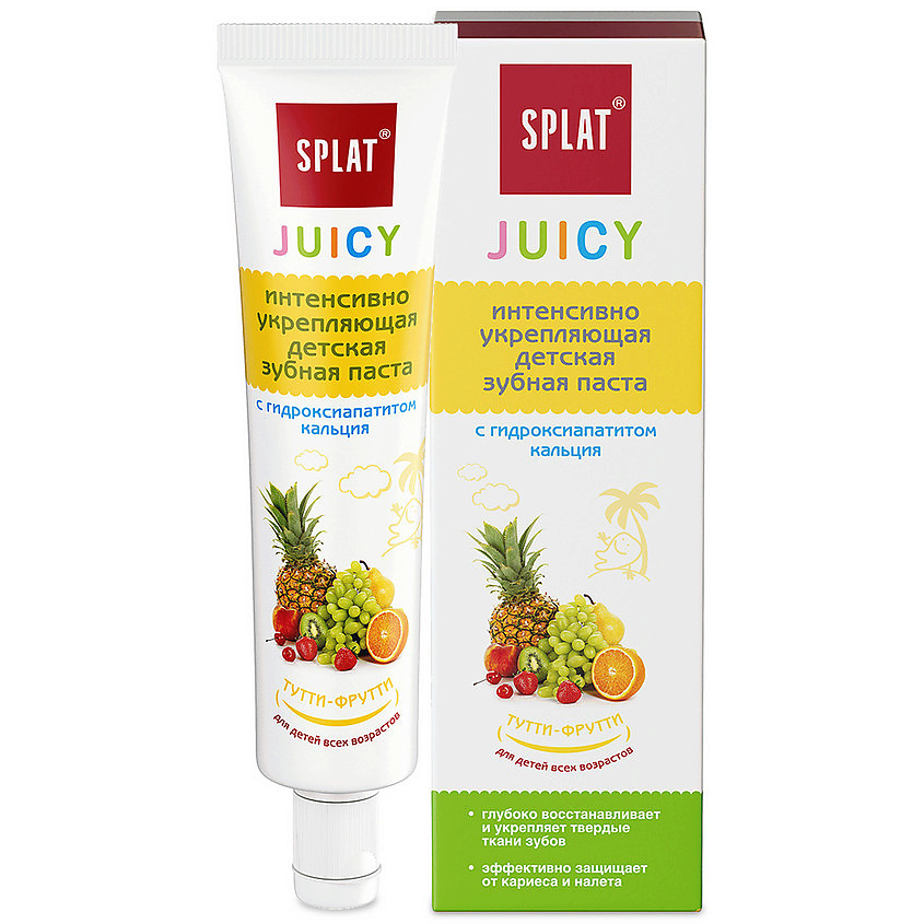 Изображение товара Детская зубная паста SPLAT Juicy Тути-Фрутти укрепление эмали 35 мл