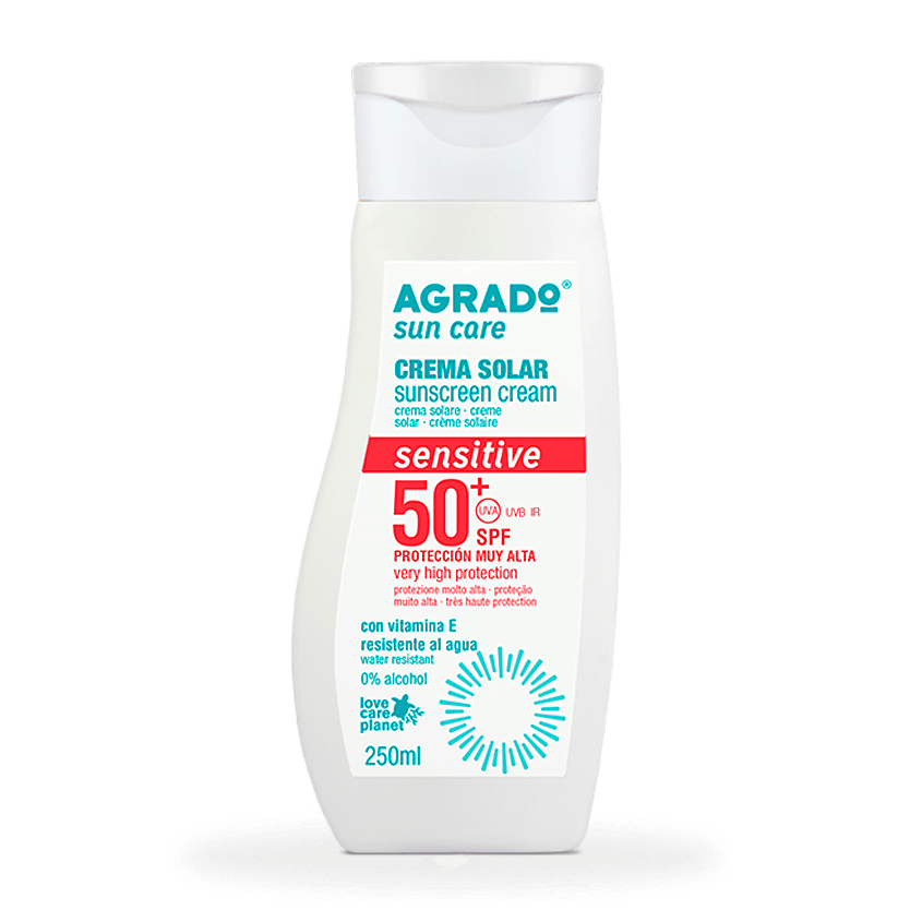 Изображение товара AGRADO Солнцезащитный крем для чувствительной кожи SPF50+, 250мл