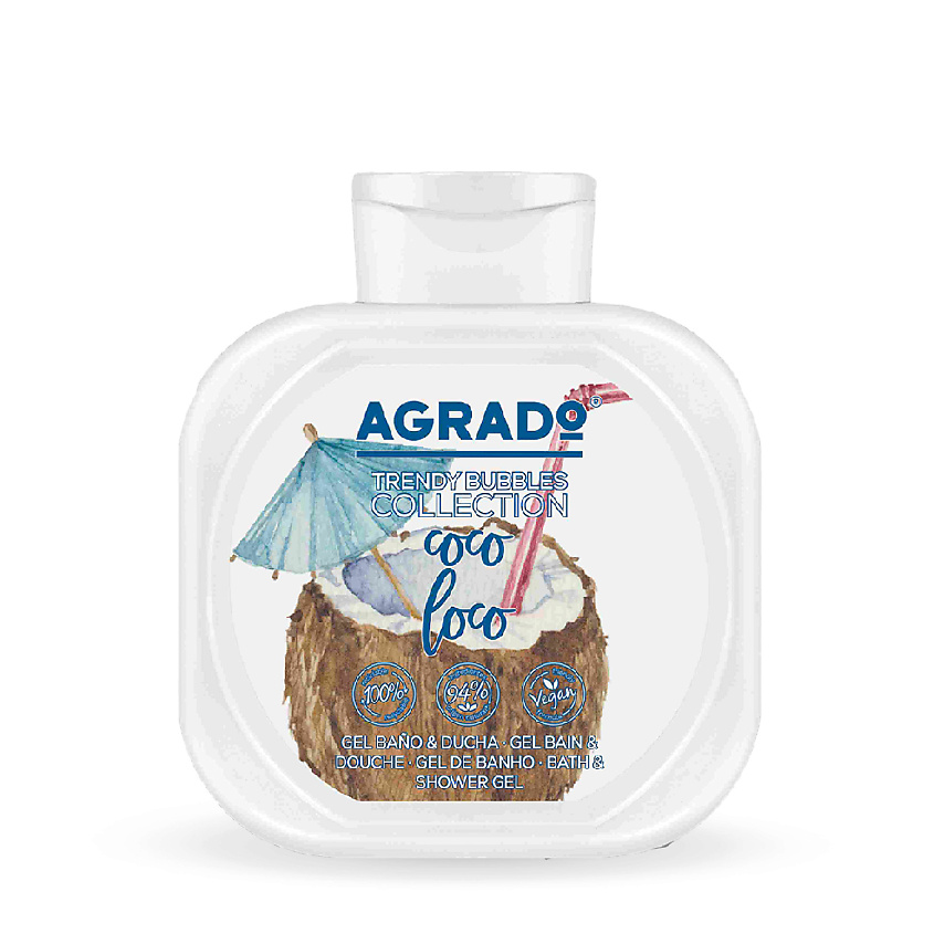 Изображение товара Гель для душа AGRADO Coco Loco 750 мл с ароматом кокоса для всей семьи