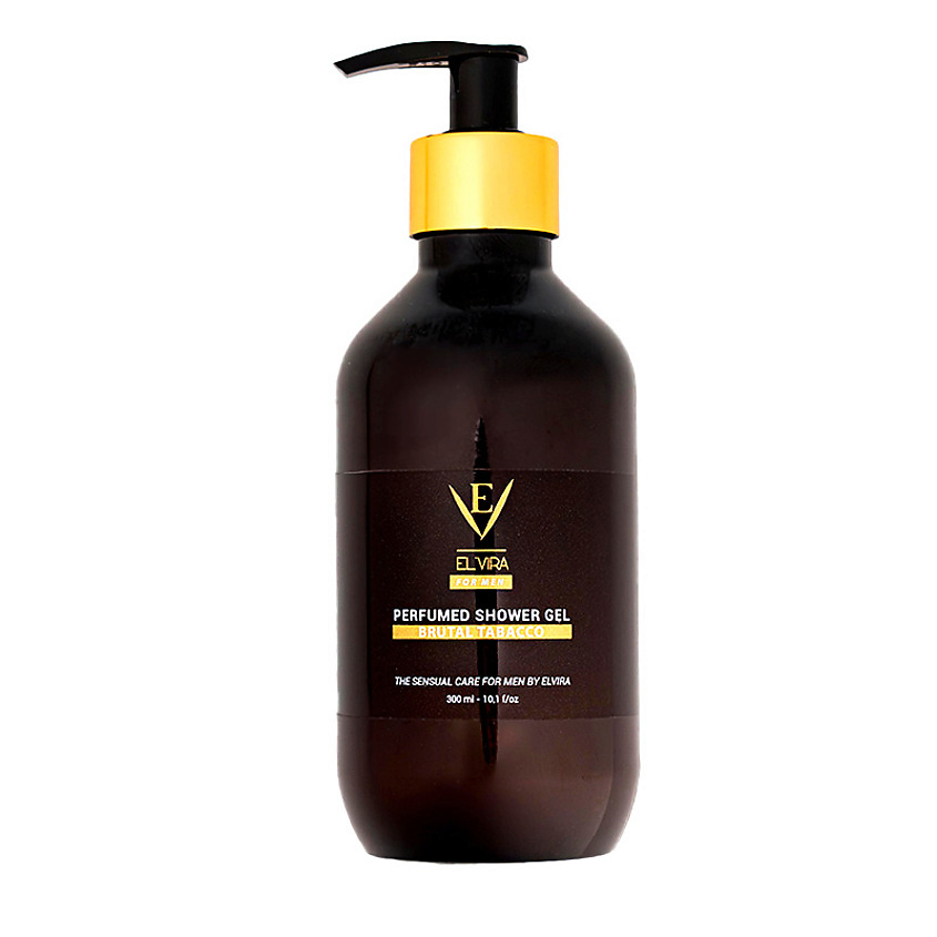 Изображение товара EL'VIRA Мужской гель для душа суфле мужской/унисекс табак,ваниль "Brutal Tabacco", 1 шт.